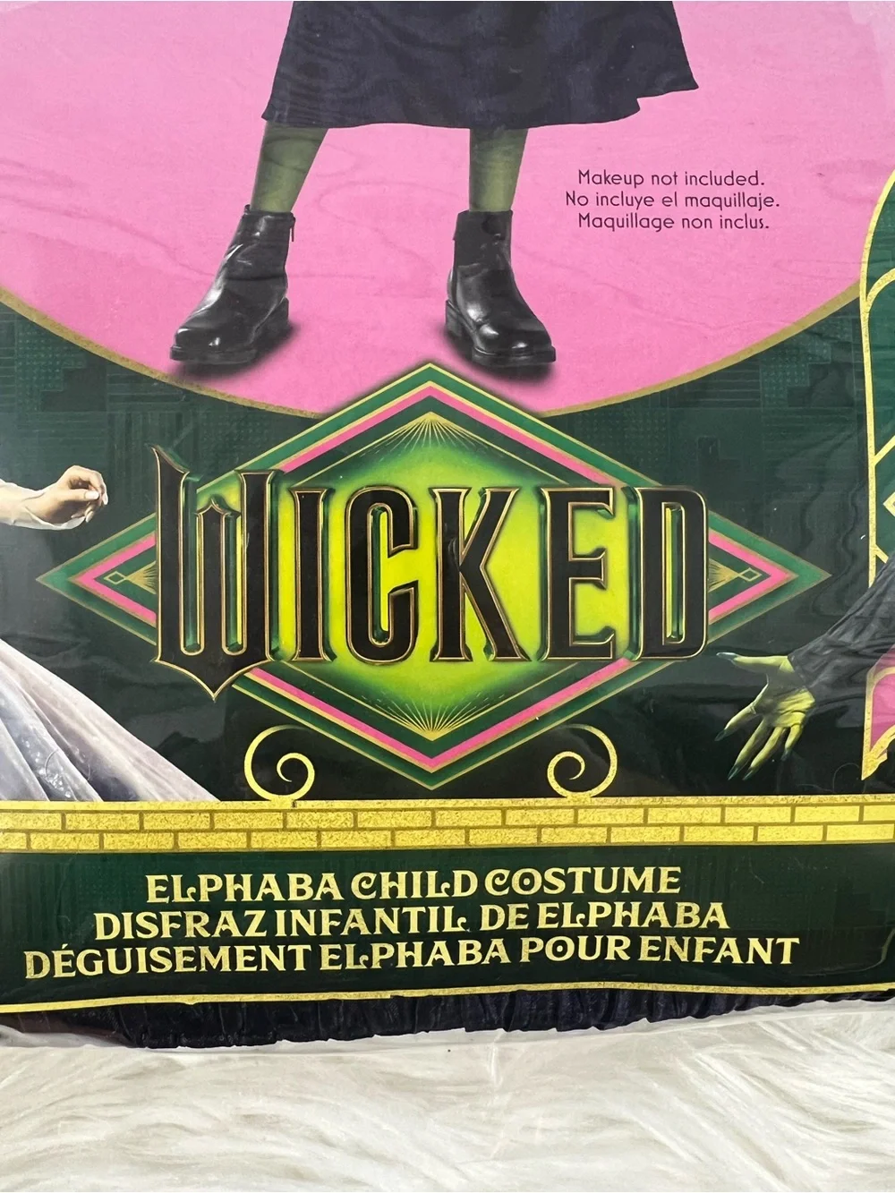 Disguise Wicked Elphaba Child Costume dress - Black & Green M 7-8 NEW Halloween